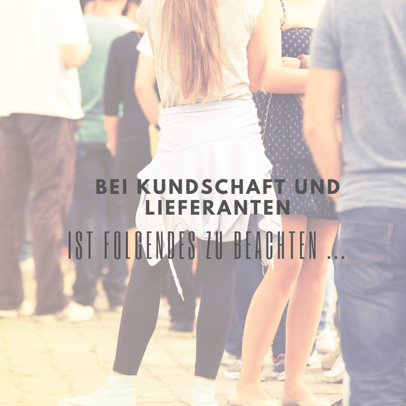 Kundschaft und Lieferanten