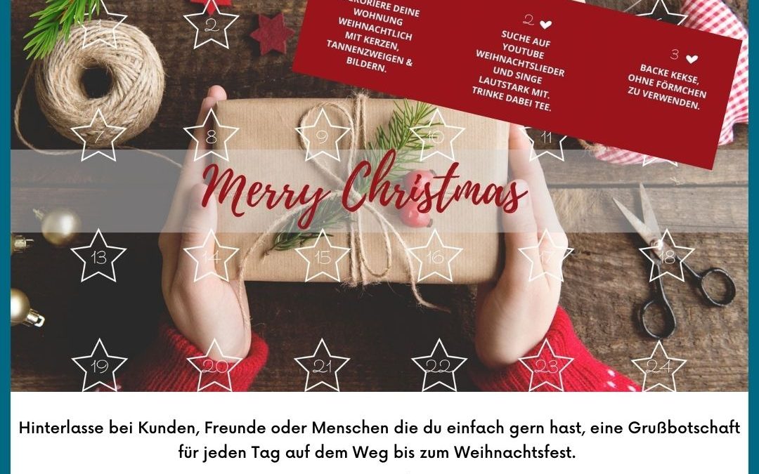 Adventskalender 2020 mit 24 Textbotschaften